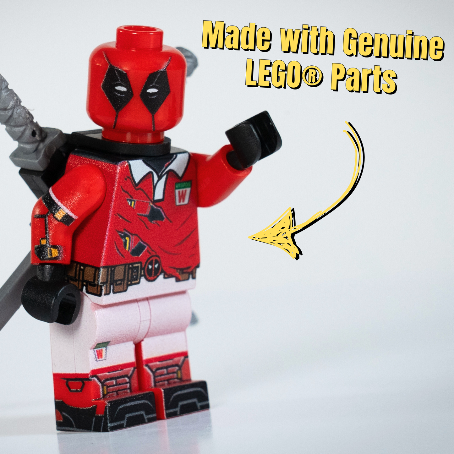 WREXPOOL – Custom UV Printed LEGO Minifigure | Wrexham Fan Display Gift