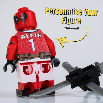 WREXPOOL – Custom UV Printed LEGO Minifigure | Wrexham Fan Display Gift