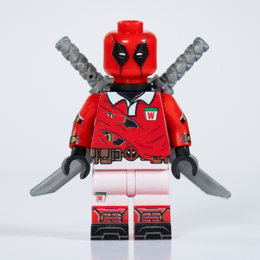 WREXPOOL – Custom UV Printed LEGO Minifigure | Wrexham Fan Display Gift